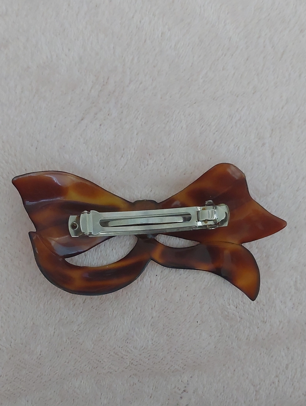 Made In France Tortoiseshell BOW Hair Barrette NWOT - Picture 2 of 8